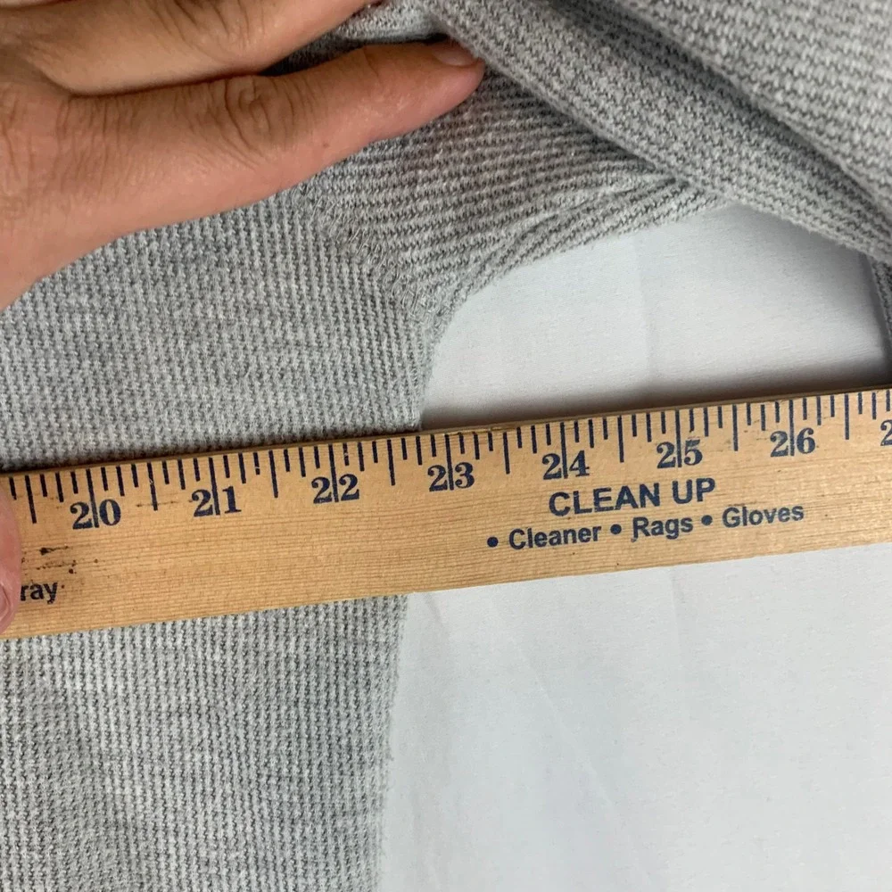 Banana‎ Republic Sweatshirt Mens Medium Gray Long Sleeve Thermal Texture